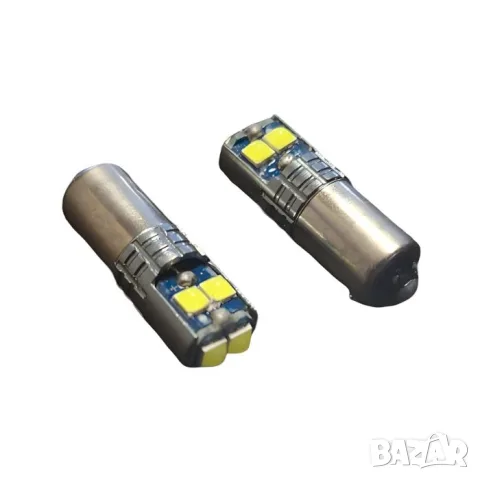 LED крушки T10 H6MA бели 12-24V 2 броя, снимка 2 - Аксесоари и консумативи - 55864917