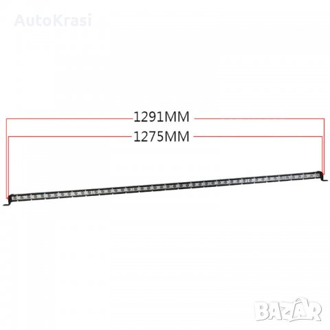 Лед бар слим едноредов 129см 12-24V 144W - HAL228, снимка 2 - Аксесоари и консумативи - 38703028