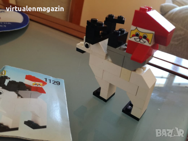 Конструктор Лего Christmas - Lego 1129 - Дядо Коледа на северен елен, снимка 2 - Конструктори - 36237250