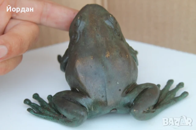 Бронзова фигура ''Жаба'', снимка 6 - Колекции - 51170636