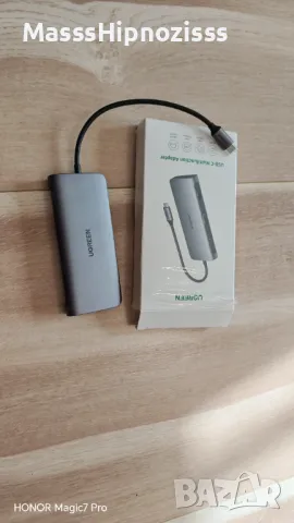 UGREEN USB C Хъб, USB-C 10-в-1 Док с Двоен Монитор 4K HDMI и VGA, 1Gbps Ethernet, 100W PD, 3 USB, снимка 7 - Кабели и адаптери - 49054525