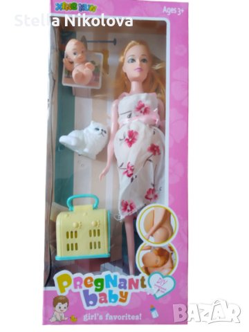 Играчка Бременна кукла с домашен любимец, снимка 2 - Кукли - 41039066