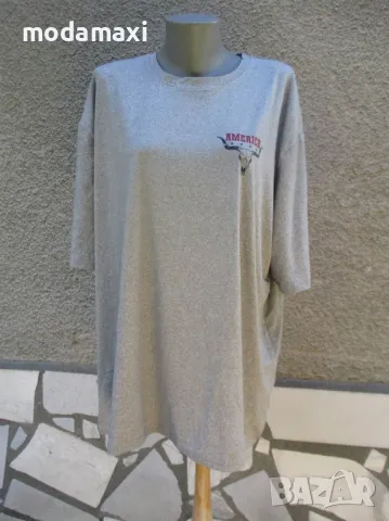 5XL Нова сива тениска с щампа America , снимка 1