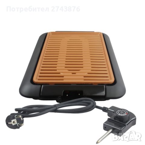 Бездимна, медна,  електрическа скара Елеком EK-852G, 1250W, снимка 3 - Скари - 41601061