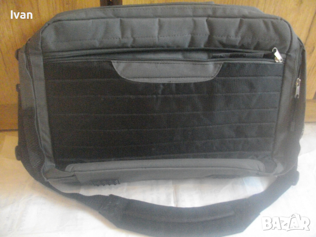 Голяма Чанта Пътна/Туристическа/За Лаптоп-490х320х110мм-Сиво/Черна-Почти Нова-Отлична-Здрав Плат