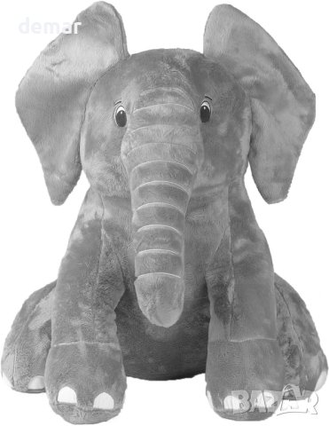 Плюшена играчка Sricam – сив слон