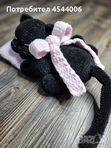 Черна котка, снимка 2 - Плюшени играчки - 51230848