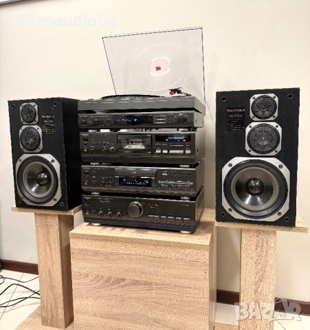 🔊Ретро аудио система - сет TECHNICS - усилвател, сд, триглав дек, тунер, грамофон🔈 , снимка 9 - Аудиосистеми - 53462066