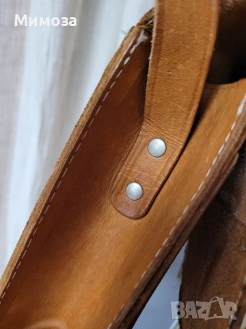 Естествена кожа винтидж чанта, снимка 6 - Чанти - 41000626