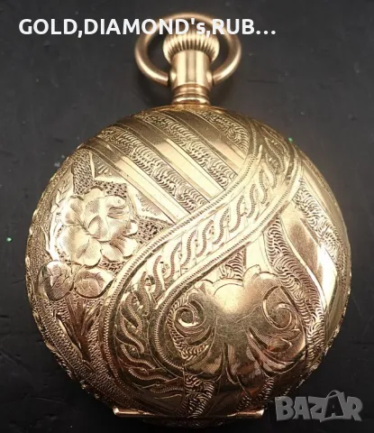 Джобен часовник HAMPDEN 14к., снимка 2 - Мъжки - 47911991