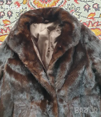 палто от естествена норка визон кафяво S цели кожи налично, снимка 5 - Палта, манта - 49144458