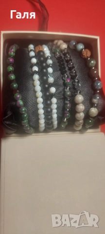 Гривни от перли и  естествени камъни//Комплект гривна и колие с пеперуда, снимка 6 - Колиета, медальони, синджири - 51428554