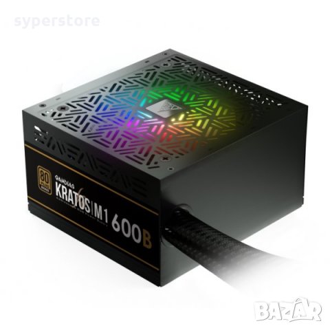 Захранване за настолен компютър Gamdias Kratos M1-600B ATX 600W 12V v2.2 Neon-Flex RGB PSU, снимка 3 - Захранвания и кутии - 35854801