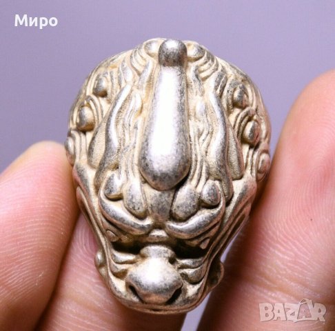 ТИБЕТ НЕПАЛ МЪЖКИ ПРЪСТЕН С ИЗОБРАЖЕНИЕ НА ДРАКОН ЗВЯР ЗМЕЙ ЧУДОВИЩЕ, снимка 5 - Пръстени - 40516824