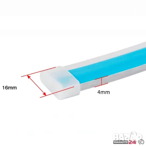 Гъвкави LED светлини за фар 120см x 17мм x 4мм 12V 1 брой, снимка 4 - Аксесоари и консумативи - 55864479