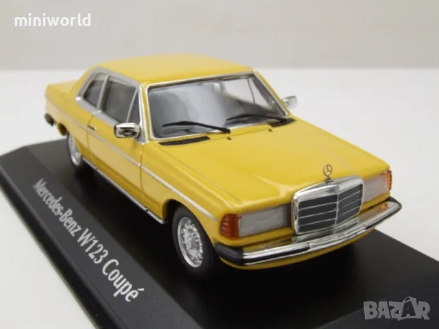 Mercedes 230CE W123 1976 - мащаб 1:43 на Maxichamps моделът е нов в PVC дисплей-кейс, снимка 7 - Колекции - 50010583