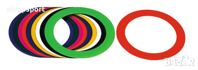 Ринг за жонглиране, изработен от пластмаса. Предлага се в разнообразни цветове. 