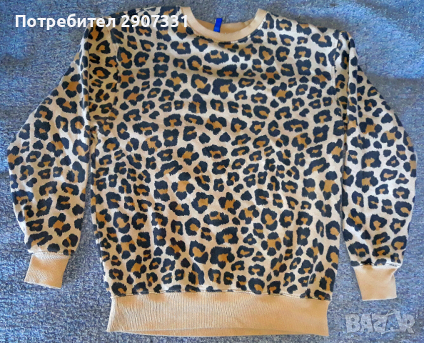 суичър с леопардов принт. H & M., снимка 1