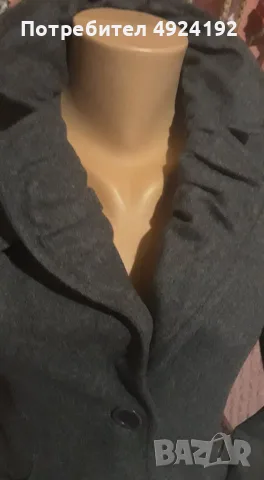 Сако,късо Палто цвят графит -DKNY, снимка 3 - Сака - 56202978