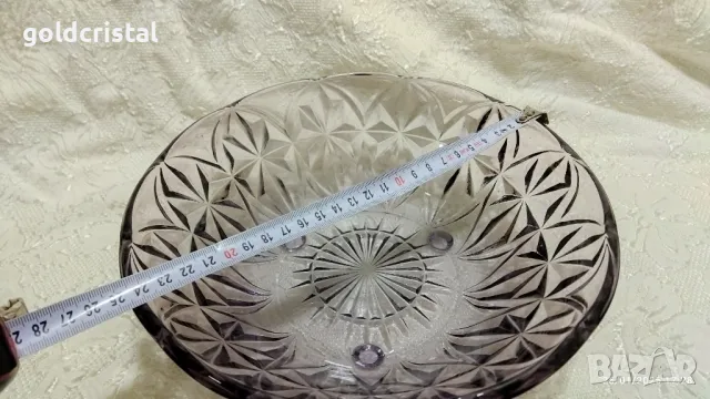 ретро стъклена фруктиера цветно стъкло , снимка 2 - Антикварни и старинни предмети - 48828594