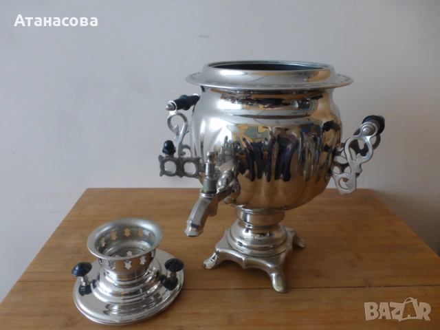 Руски електрически самовар с кабел, снимка 7 - Антикварни и старинни предмети - 53842637