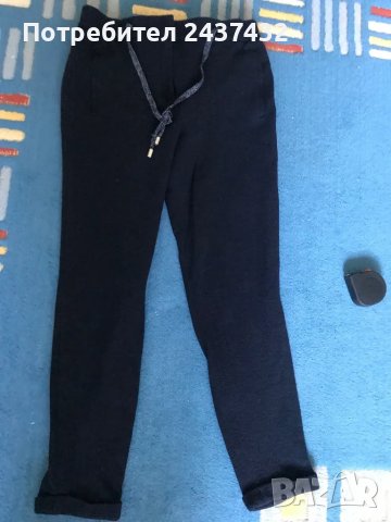 Тъмно син вълнен панталон Massimo Dutti