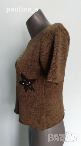 Блуза от копринена прежда с декорации , снимка 4 - Корсети, бюстиета, топове - 36155062