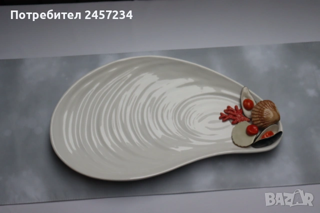 чинии италиански порцелан, ръчна изработка, снимка 10 - Чинии - 53722434