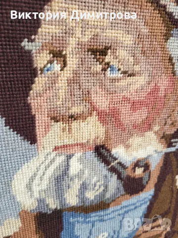 Гоблен "Рибарят" , снимка 2 - Гоблени - 47915656