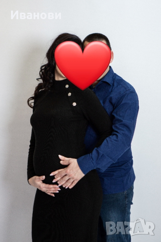 Черна, рипсена рокля, размер М, подходяща и за бременни, снимка 2 - Рокли - 44512857