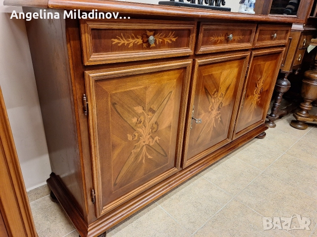 Луксозен комод, скрин, шкаф с богата Интарзия , снимка 6 - Шкафове - 52818498