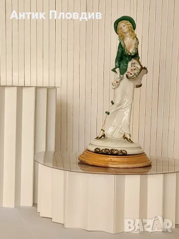 Статуетка A. Belcari „Дама с кошница цветя“, снимка 6 - Статуетки - 56020114