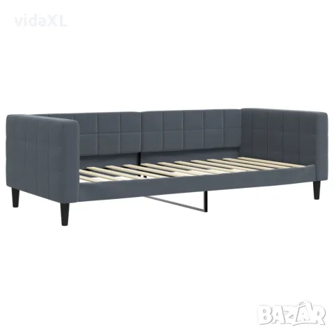vidaXL Кушетка, тъмносиво, 90x200 см, кадифе