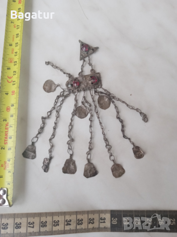 Трепка, накит, възрожденски,наушник,от на баба скрина, снимка 4 - Антикварни и старинни предмети - 44725464