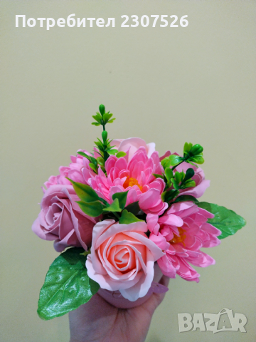 Сапунени цветя , снимка 5 - Изкуствени цветя - 44767487