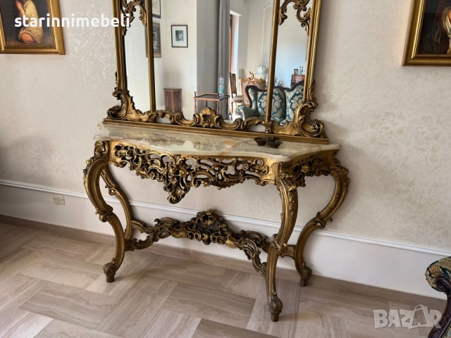 Голяма барокова конзола, снимка 2 - Декорация за дома - 52270236