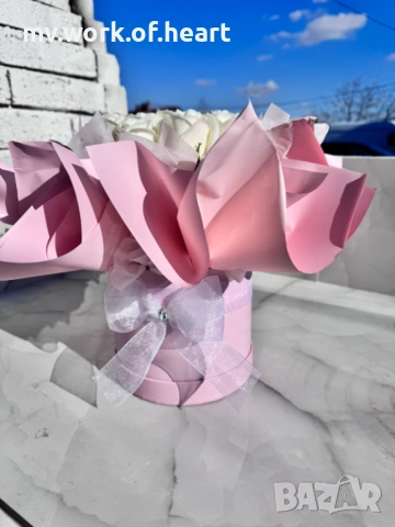 Подаръчна кутия с ароматни сапунени рози , снимка 2 - Романтични подаръци - 53637104