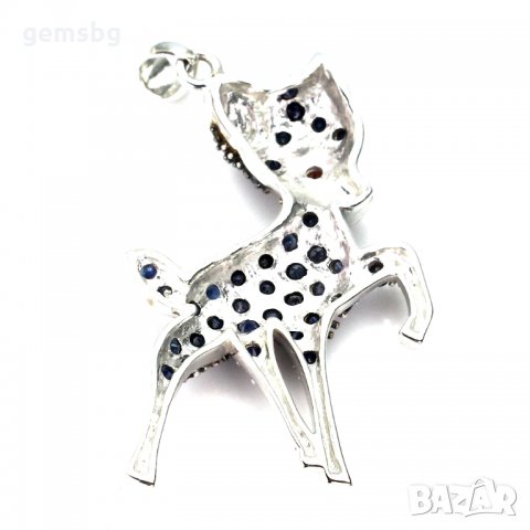 Висулка със сапфири , снимка 2 - Колиета, медальони, синджири - 35663299