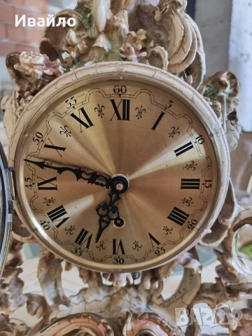 Каминен часовник , снимка 4 - Антикварни и старинни предмети - 53565004