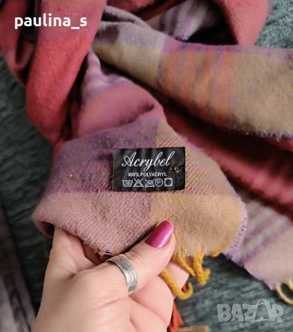 Винтидж / пет (5) броя Зимни Шалове от Вълна и Кашмир / различни видове , снимка 12 - Шалове - 44175076