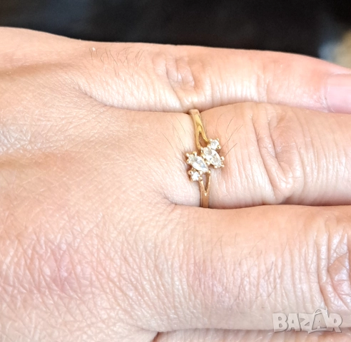Златен пръстен, снимка 3 - Пръстени - 51780362