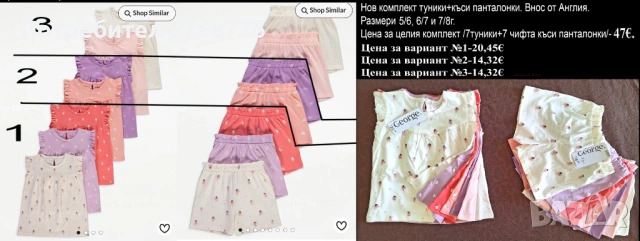 Нови ЛЕТНИ комплекти. Внос от Англия-част3, снимка 3 - Детски комплекти - 52461113