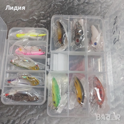 Комплект воблери – нови, различни модели и цветове, снимка 4 - Стръв и захранки - 53452548