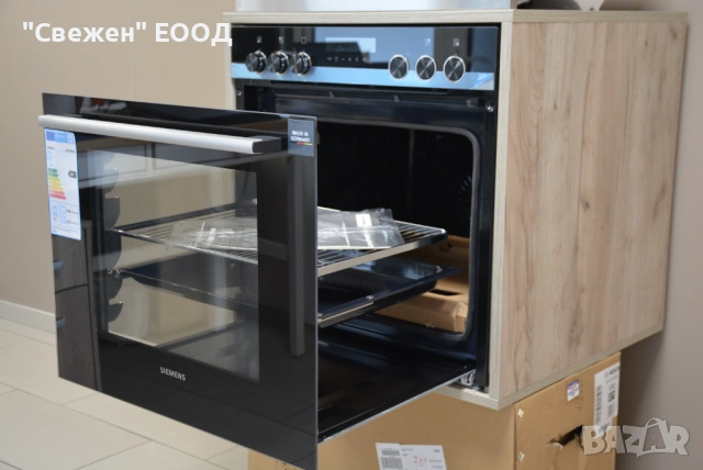 Комплект фурна с вагонно отваряне и индукционен плот Siemens HE578BBS1, снимка 6 - Печки, фурни - 53332710