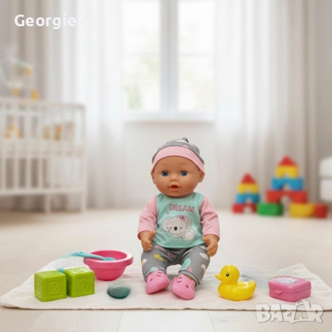Кукла Baby Doll с аксесоари за хранене – Забавление и грижа за малката мама, снимка 2 - Кукли - 52869636