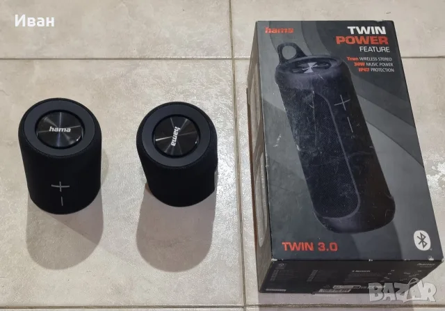 Колонка Hama twin 3.0 блутут колонка , снимка 2 - Bluetooth тонколони - 56152994