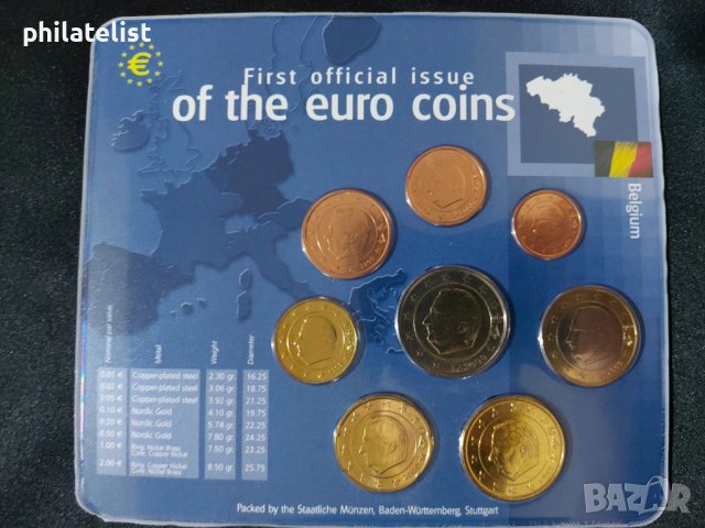 Белгия 1999 - 2000 - Евро сет - комплектна серия от 1 цент до 2 евро, снимка 1 - Нумизматика и бонистика - 44312069