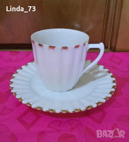 Немски сетове+захарница от фин, прозрачен и много лек кост.порцелан. Вмест.-210мл. Маркирани., снимка 1