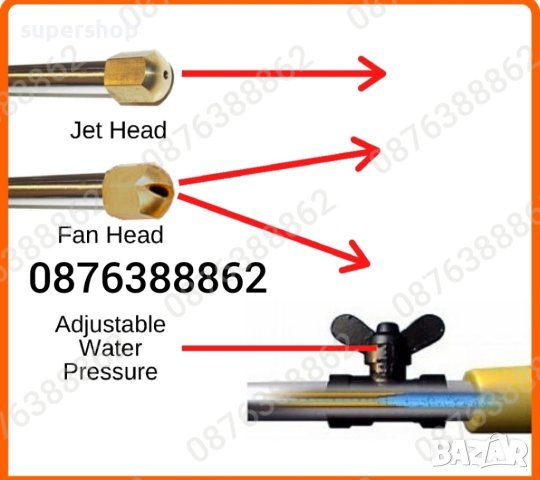 Мощна Водоструйска с Високо Налягане и Четка Water Zoom, снимка 4 - Градинска техника - 41850452