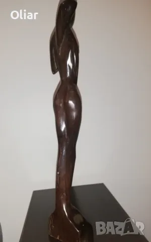 Много елегантна, фина и красива статуетка на жена. Дърво., снимка 6 - Статуетки - 48106380